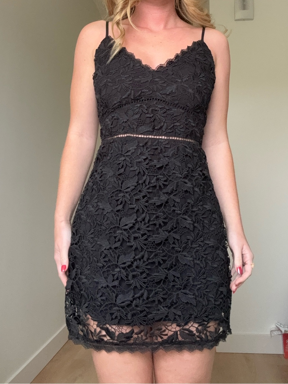 Abercrombie & Fitch Black Lace Mini Dress